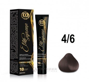 4/6 крем-краска для волос, шатен шоколадный / ELITE SUPREME 100 мл
